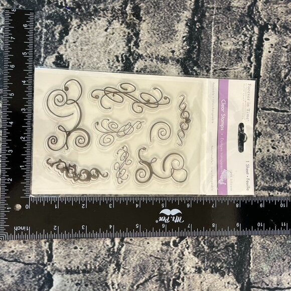 Forever In Time FLOURISHES 8 Acrylic Stamps CS224A - Picture 2 of 7